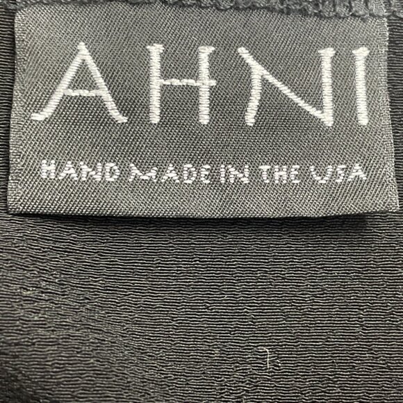 Ahni Womens Black Purple Gray Rayon Abstract Open Jacket Handmade USA Size 2 - Picture 5 of 7